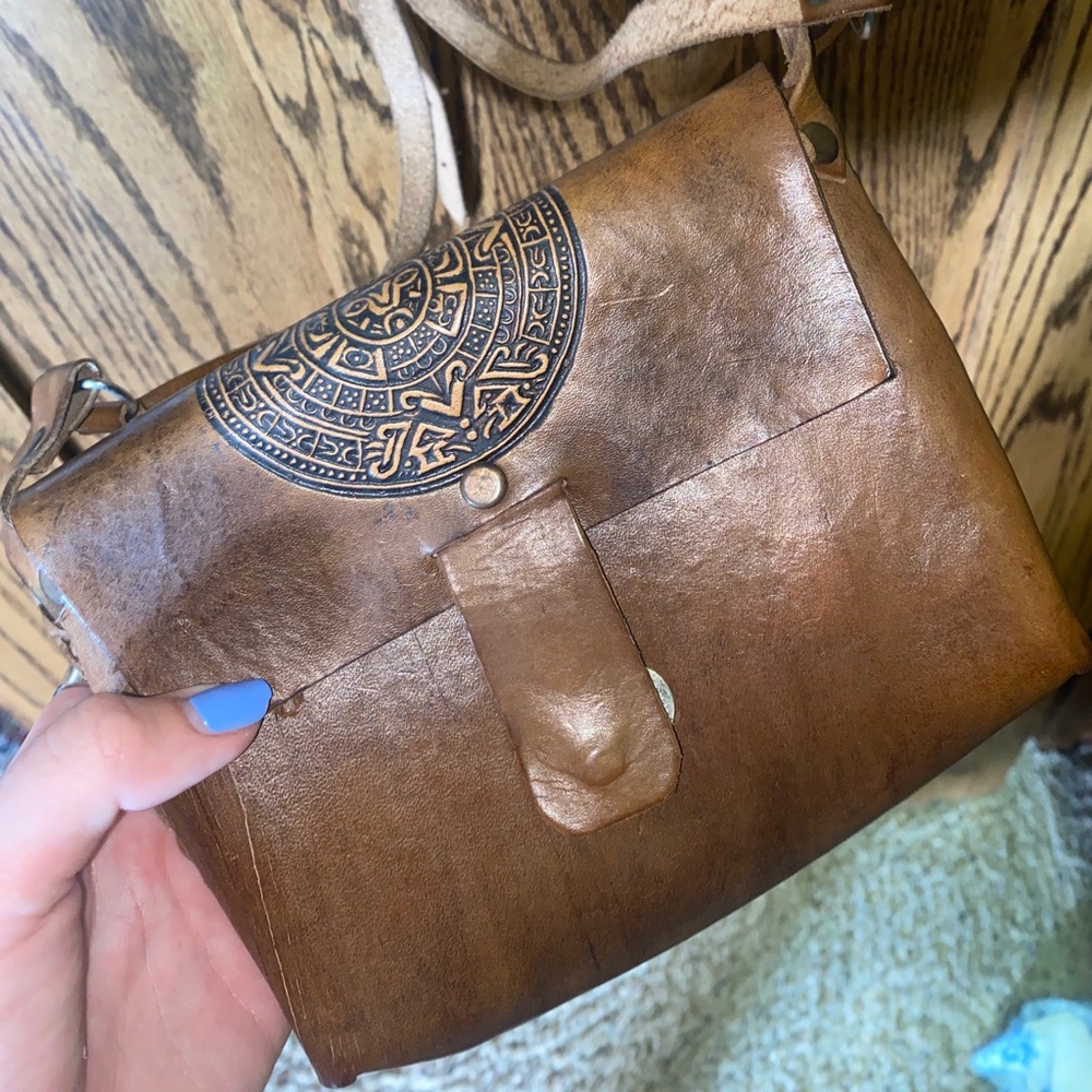 Brown cross body bag